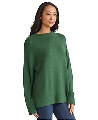 Jones New York Women's Funnel Mock Neck Heatset Sweater