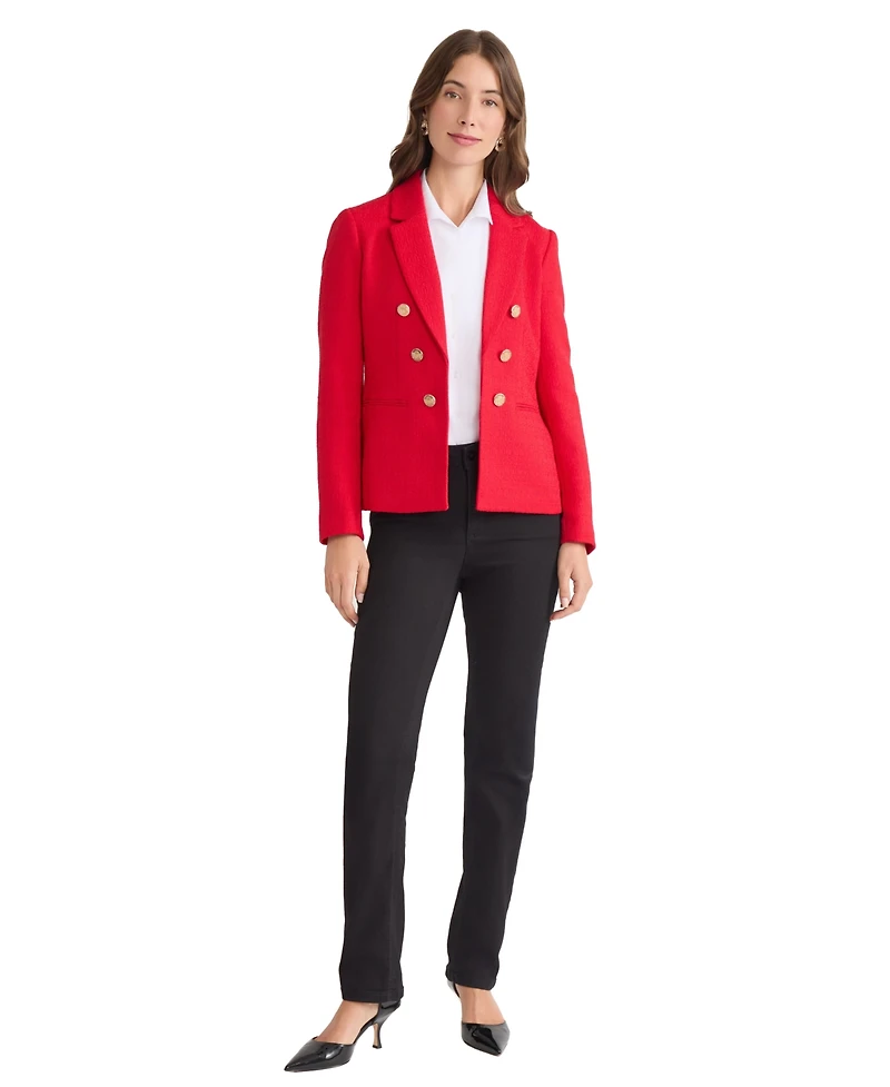 Jones New York Women's Button-Trim Open-Front Blazer