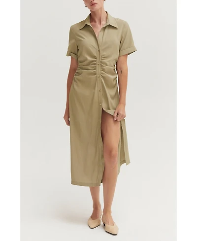 Crescent Women's Edith Button Up Shirt Dress