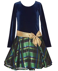 Bonnie Jean Girls 7-16 Long Sleeve Plaid Hipster Dress