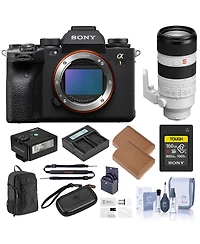 Sony Alpha 1 Mirrorless Camera, Bundle with Fe 70-200mm f/2.8 Gm Oss Ii G Lens, 160GB CFexpress Type A Memory Card, Backpack, iM30 Mini Flash, 2x
