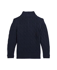 Polo Ralph Lauren Boys 2-7 Cable-Knit Cotton Quarter-Zip Sweater