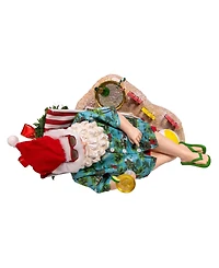 Kurt Adler 8.5-Inch Fabriche Santa Sitting on Beach Chair