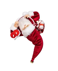 Kurt Adler 12-Inch Standing Christmas Santa with Skis