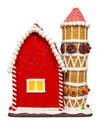 Kurt Adler 12-Inch Battery Operated Led Gingerbread Barn