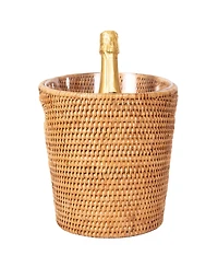 Artifacts Rattan Champagne Bucket with Acrylic Insert