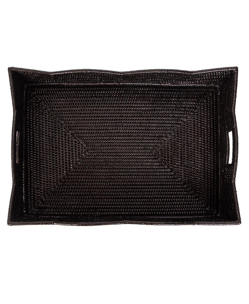 Artifacts Rattan Scallop Collection Rectangular Tray