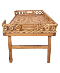 Artifacts Rattan Inna Design Breakfast Tray with Wooden Legs