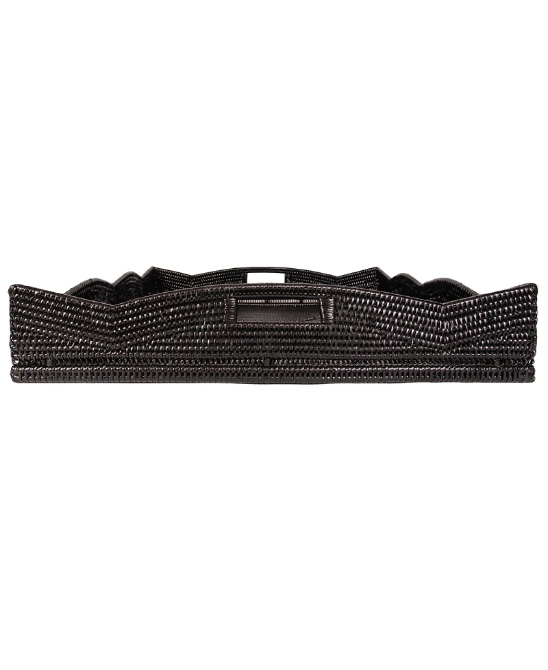 Artifacts Rattan Scallop Collection Square Tray
