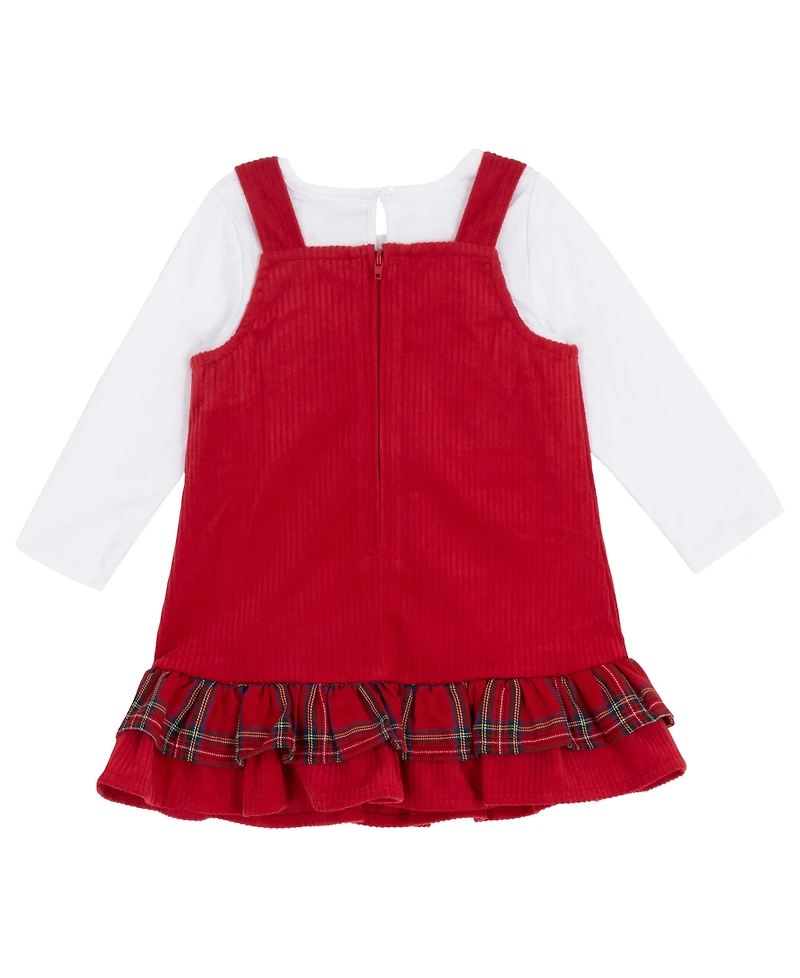 Rare Editions Baby Girls 2-Piece Long Sleeves Top and Jumper Set