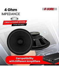 5 Core 15" Subwoofer 2Pcs 450W Car Audio 4Ohm Deep Bass Sub Woofer