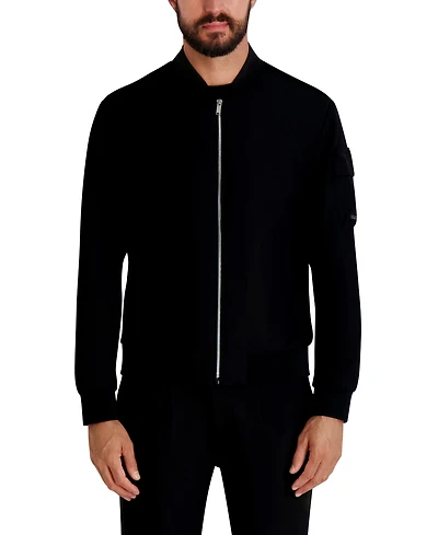 Karl Lagerfeld Paris Men's Zipper Bomber Jacket