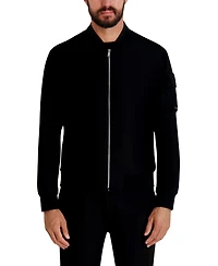 Karl Lagerfeld Paris Men's Zipper Bomber Jacket