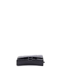 Pre-Owned Balenciaga Hourglass Chain Wallet Embossed Leather