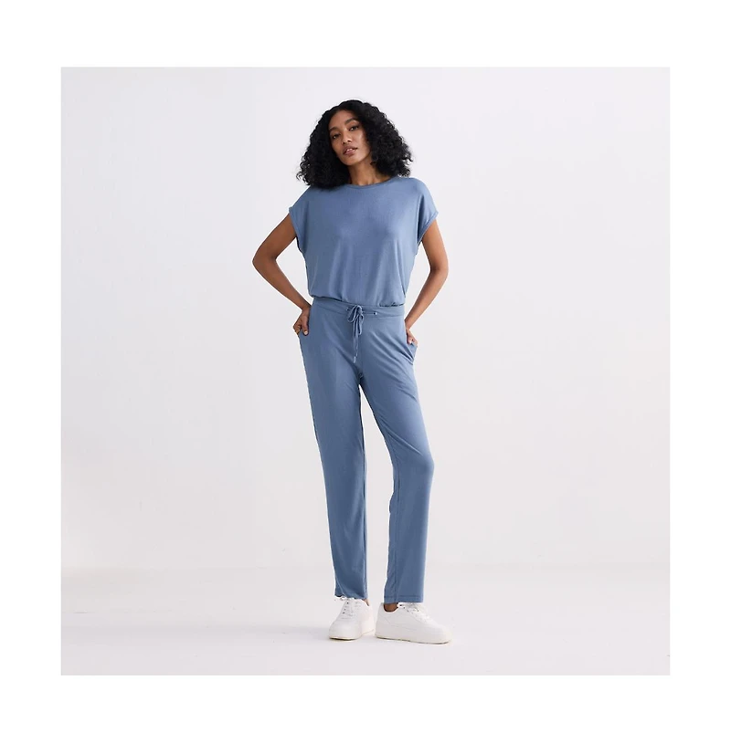 Reistor Women's Wide Leg Pant Blue