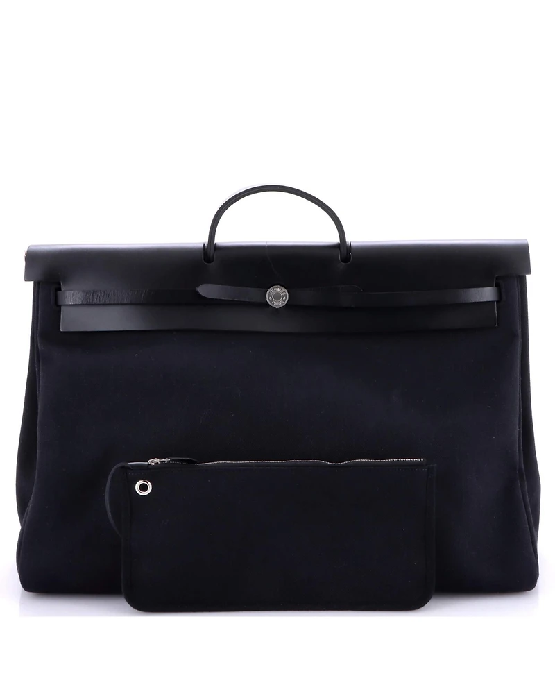 Pre-Owned HERMA‰S 50 Herbag Zip Leather and Toile