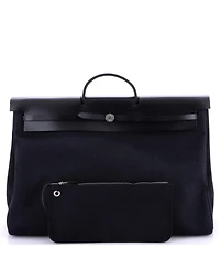Pre-Owned HERMA‰S 50 Herbag Zip Leather and Toile