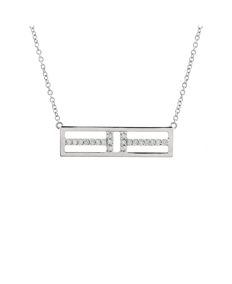 Pre-Owned Tiffany & Co. T Open Horizontal Bar Pendant Necklace