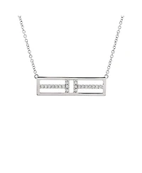 Pre-Owned Tiffany & Co. T Open Horizontal Bar Pendant Necklace