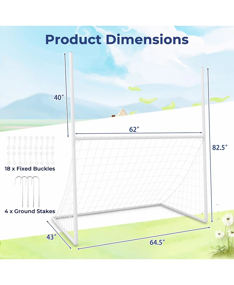 2-in-1 All Weather Football Training Equipment for Outdoor Park or School
