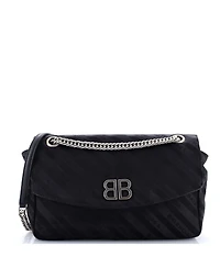 Pre-Owned Balenciaga Medium Bb Chain Round Shoulder Bag Jacquard