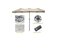 Aecojoy 15x9ft Double-Sided Patio Umbrella