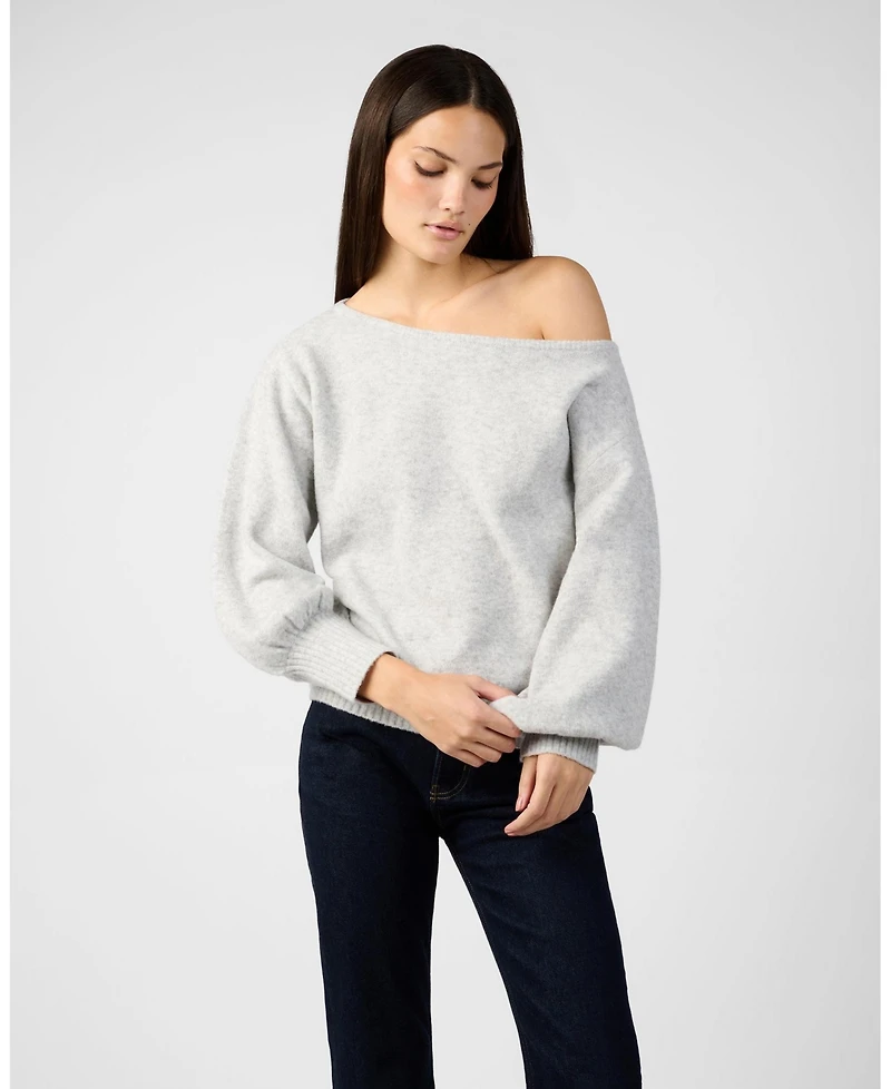 WeWoreWhat Women's Off The Shoulder Balloon Sleeve Sweater