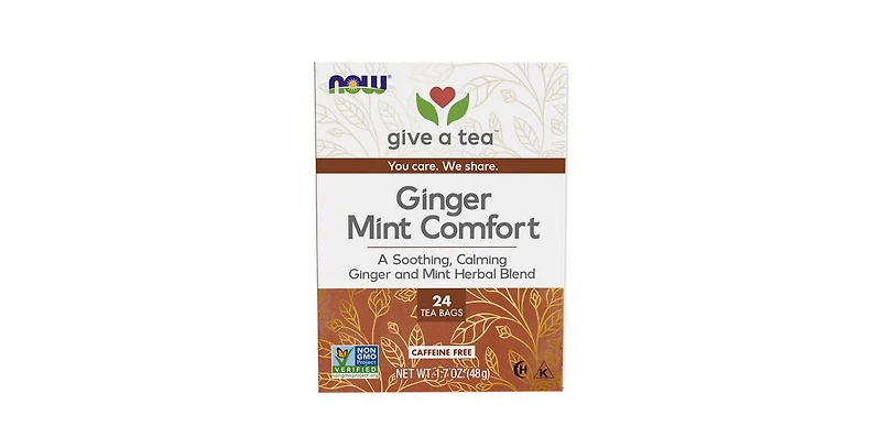 Now Foods Ginger Mint Comfort Tea, 24 bags