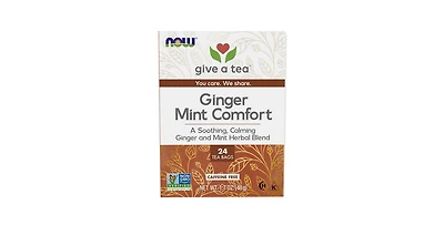 Now Foods Ginger Mint Comfort Tea, 24 bags