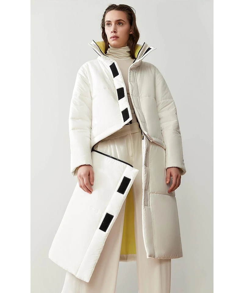 Caalo Women's Reversible Convertible Sustainable Down Coat