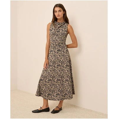 Pact Women's Fit & Flare Cowl Neck Dress