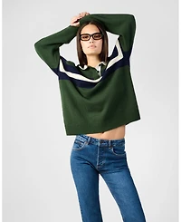 WeWoreWhat Women's Knitted Rugby Shirt