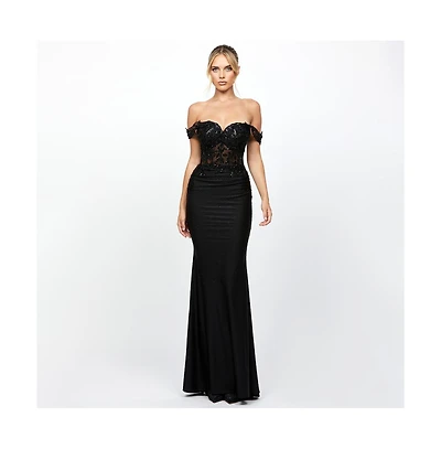 Bariano Women's Maryam Off Shoulder Gown