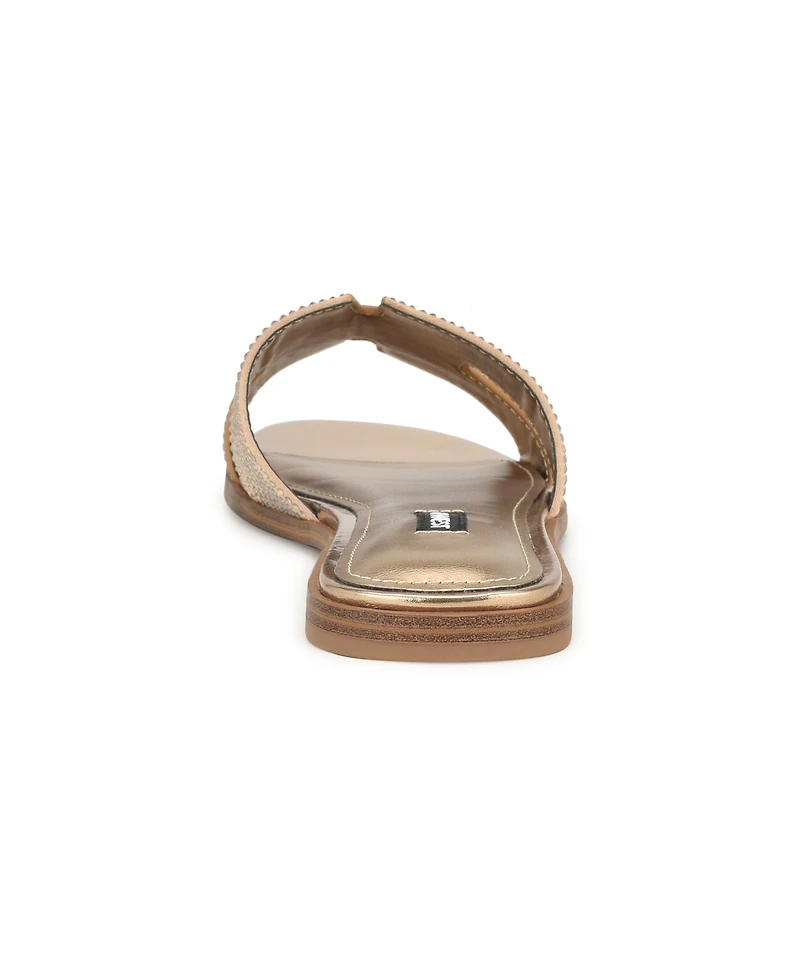 Nine West Women's Giselleh Embellished Flat Sandals