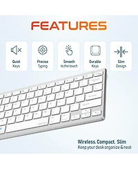 Delton KB35 Wireless Keyboard & Mouse Combo, 2.4GHz, Noiseless (DKMKITMIN35)