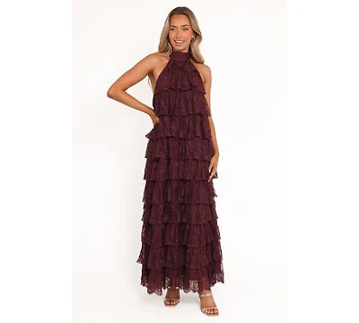 Petal and Pup Women's Zoella Maxi Dress - Cherry Lace