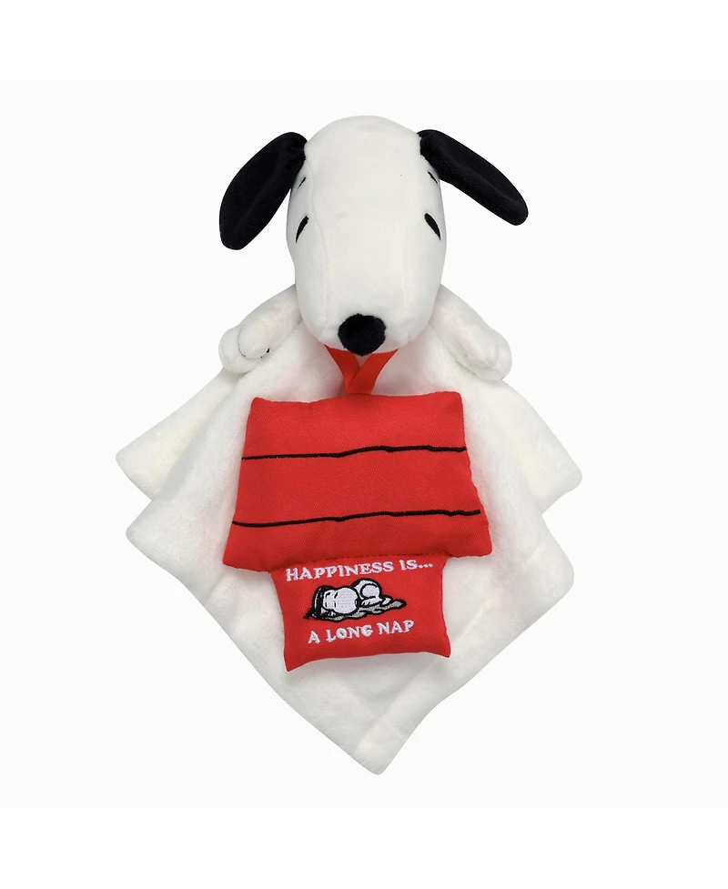 Lambs & Ivy Baby Snoopy Plush Security Blanket/Lovey & Door Pillow Gift Set