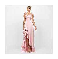 Bariano Women's Nakiyah Cowl Hi Lo Dress