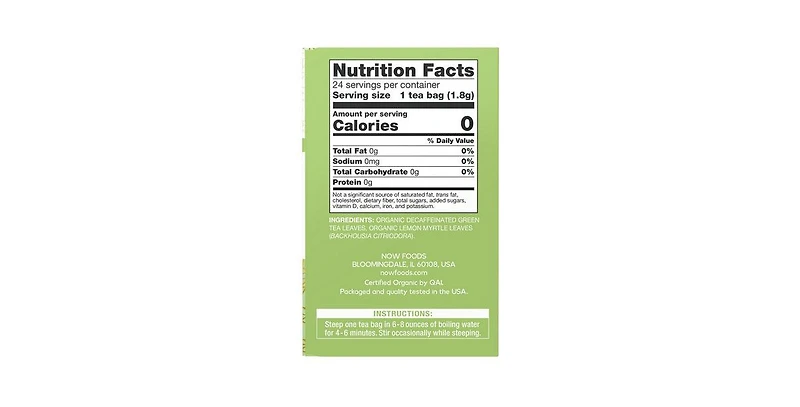 Now Foods Green Tranquility Tea, 24 Bags