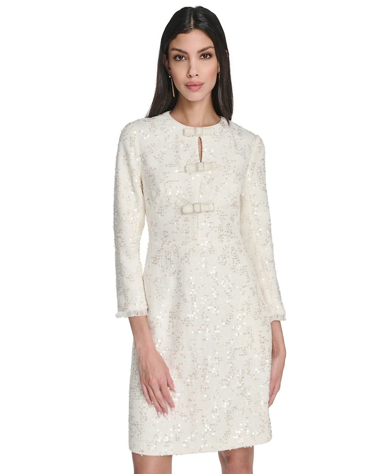 Eliza J Women's Embellished Crew Neck Dress