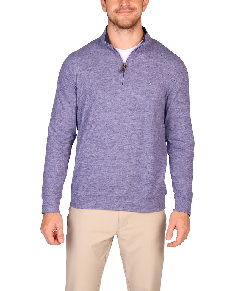 Tailorbyrd Men's Brushed Melange Super Soft Quarter Zip