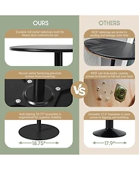 41.25" Adjustable Metal Round Bar Height Table