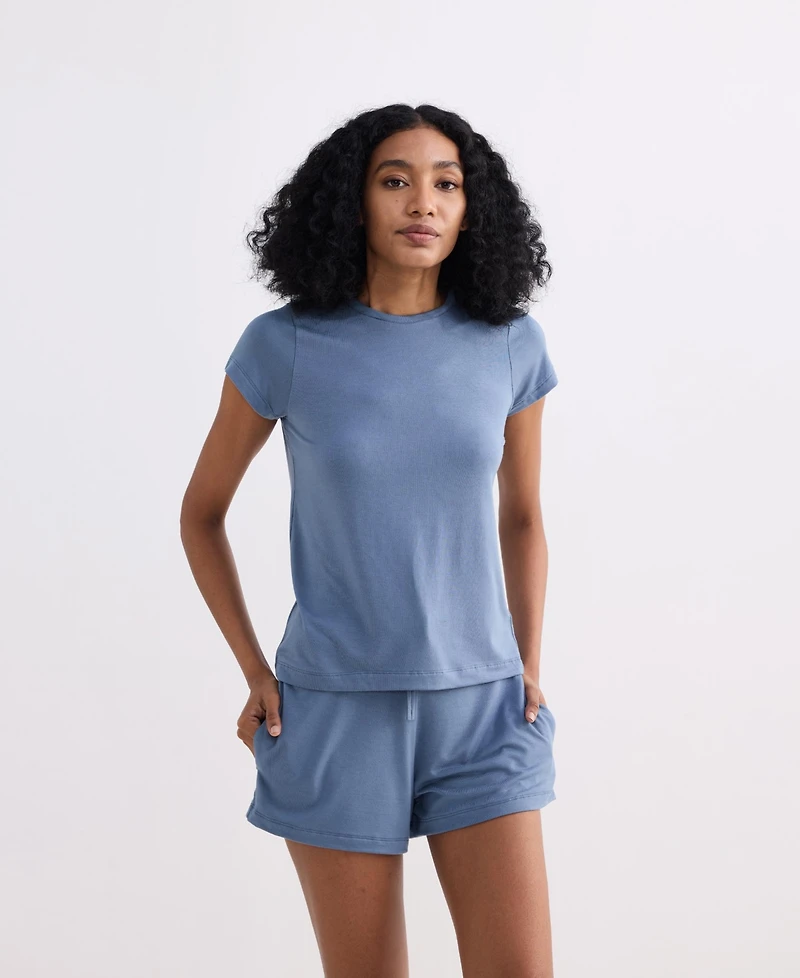 Reistor Women's Essential Short Sleeve Tee Blue