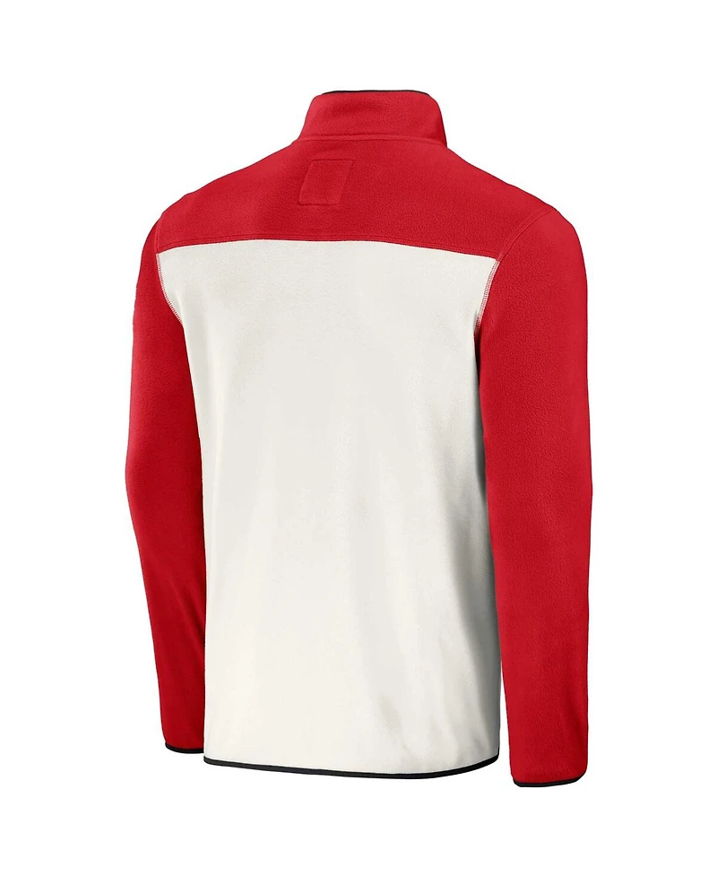 Darius Rucker Collection by Fanatics Men's Crimson/White Usc Trojans Micro Fleece Half-Snap Jacket