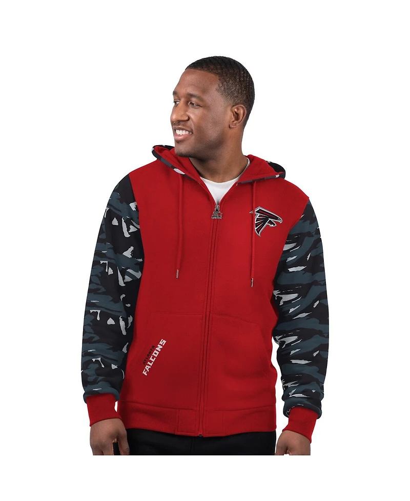 Starter Men's Red Atlanta Falcons Thursday Night Gridiron Full-Zip Hoodie