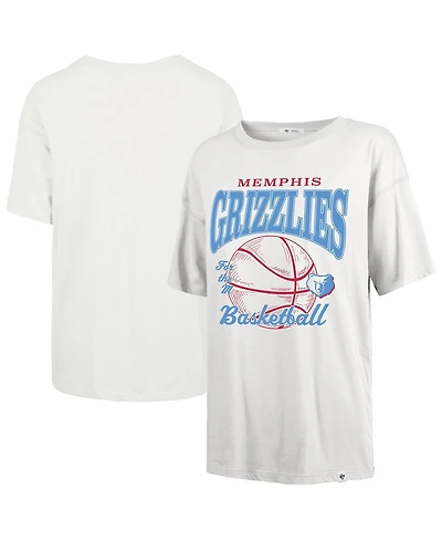 '47 Brand Women's White Memphis Grizzlies City Edition Down Court Sadie T-Shirt