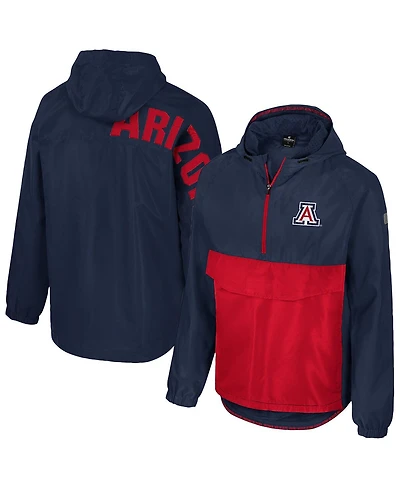Colosseum Men's Navy Arizona Wildcats Reloaded Anorak Half-Zip Jacket