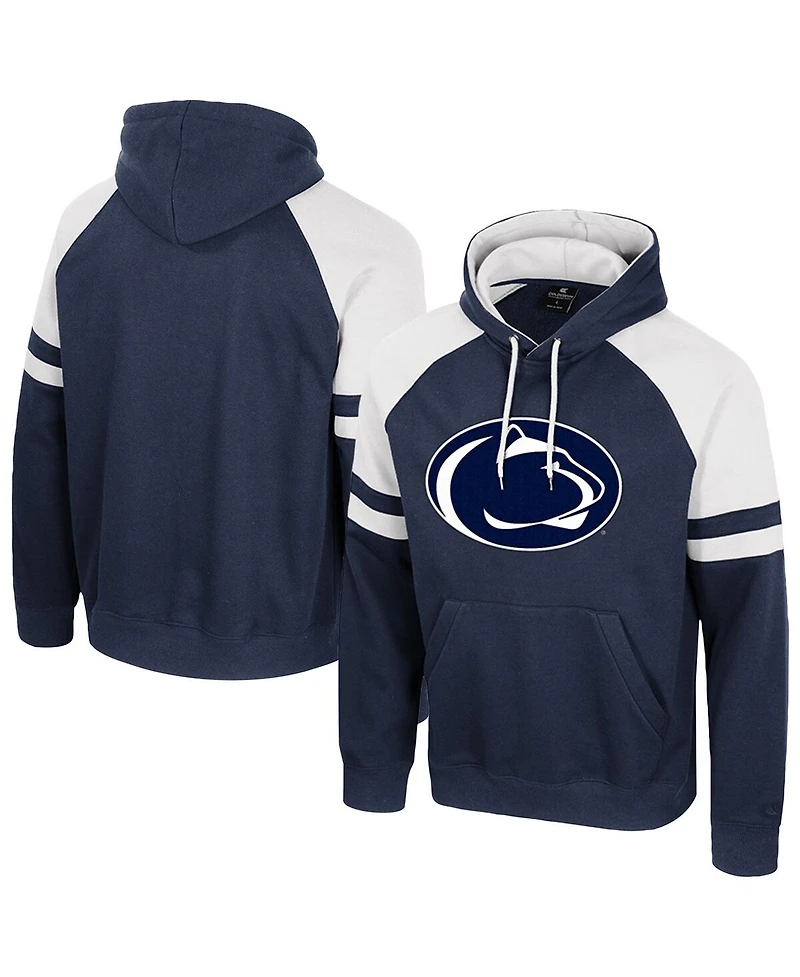 Colosseum Men's Navy Penn State Nittany Lions Todd Raglan Pullover Hoodie
