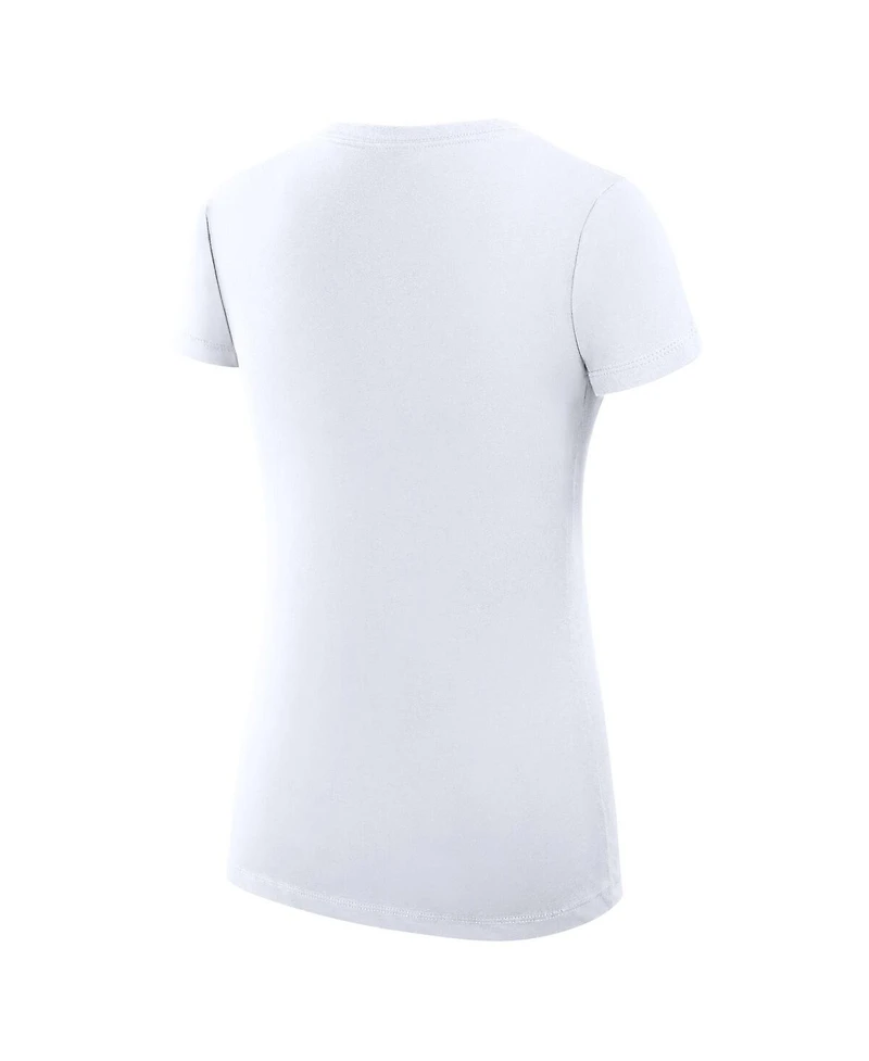G-iii 4Her by Carl Banks Women's White Tampa Bay Buccaneers Super-Slim Fit Lightweight Subtle Football V-Neck T-Shirt