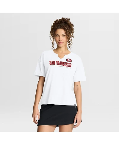 Fanatics Women's White San Francisco 49ers Redzone Slub Boxy T-Shirt